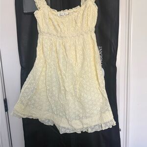 Altar’d State Girls Yellow Eyelet Summer Dress